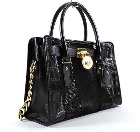 michael kors hamilton lg ew satchel gold black handtasche neuwertig|Amazon.com: Michael Kors Women's Hamilton Large Ew .